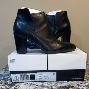 Dolce Vita Spade Black Leather Booties